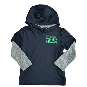 UNDER ARMOUR Little Boys Performance Hooded Top Size 5